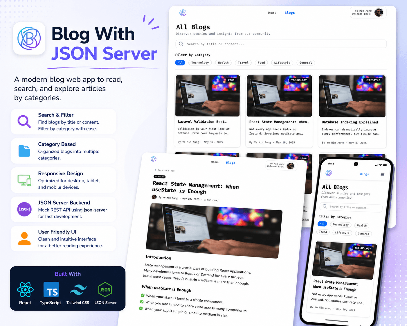 Blogging Platform Using JSON Server