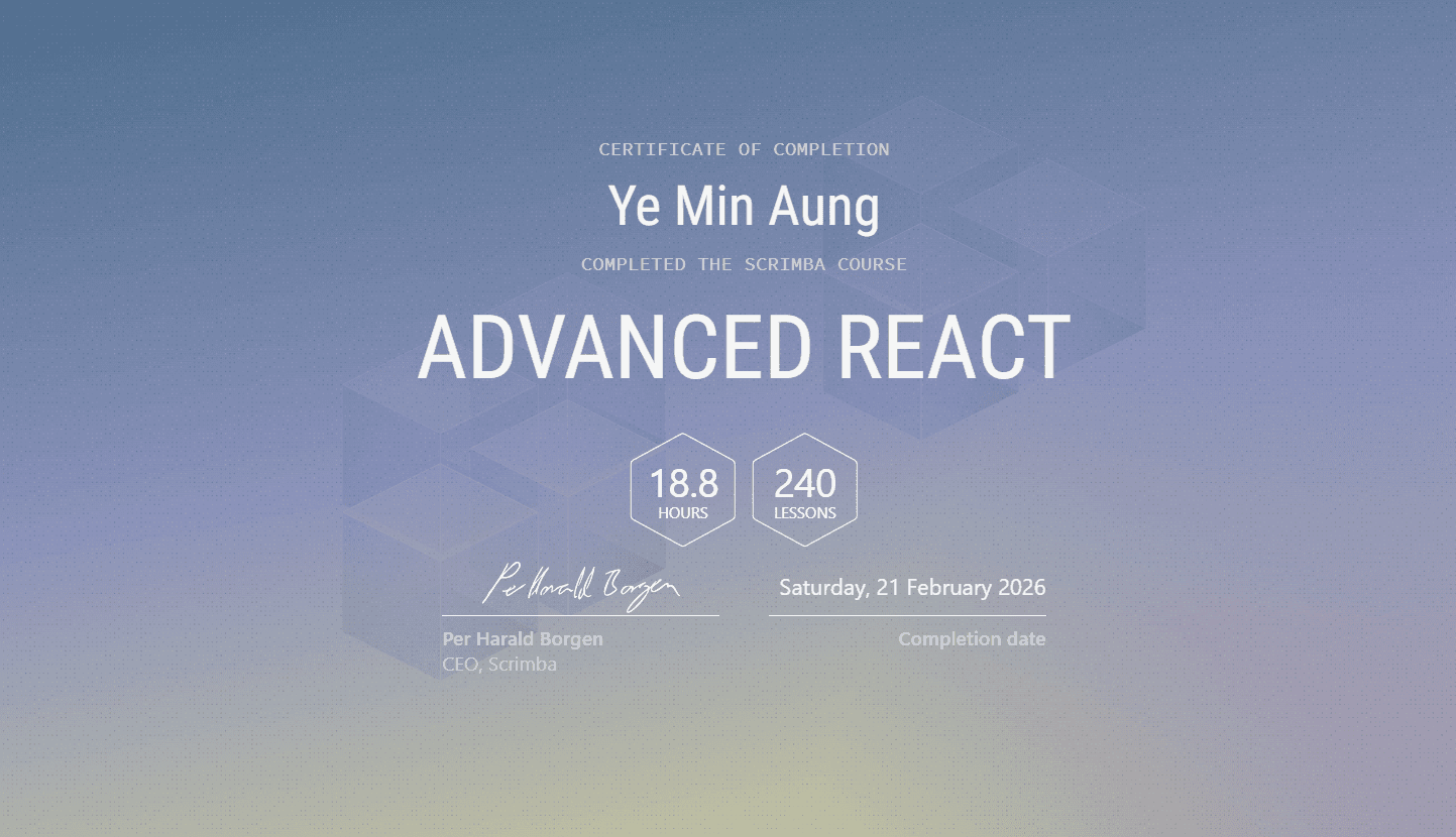Advanced React (Scrimba)