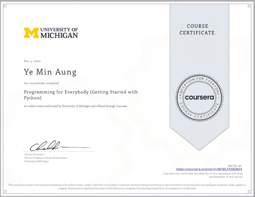 Programming for Everybody (Getting Started with Python)